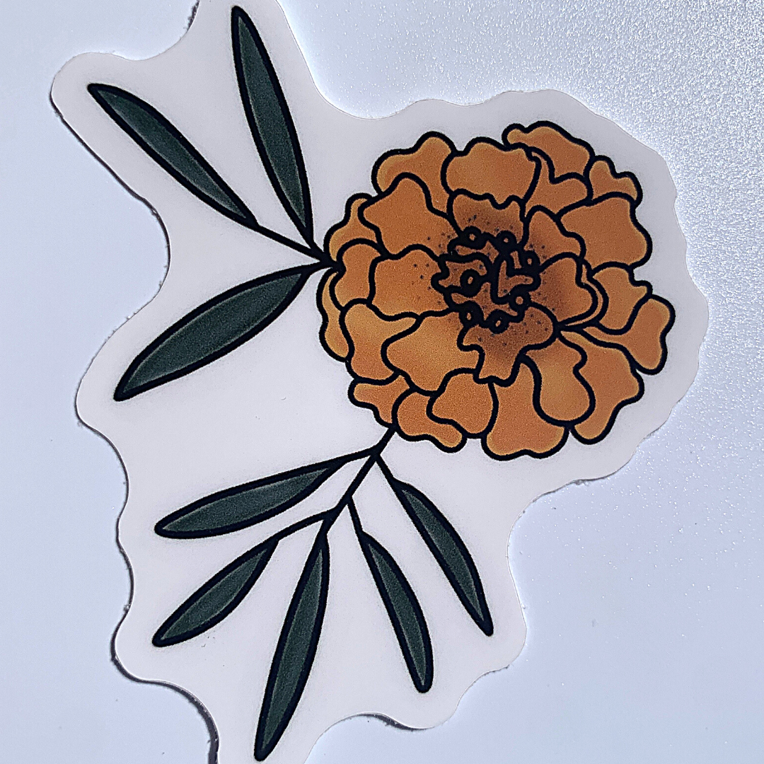 Marigold Vinyl Sticker