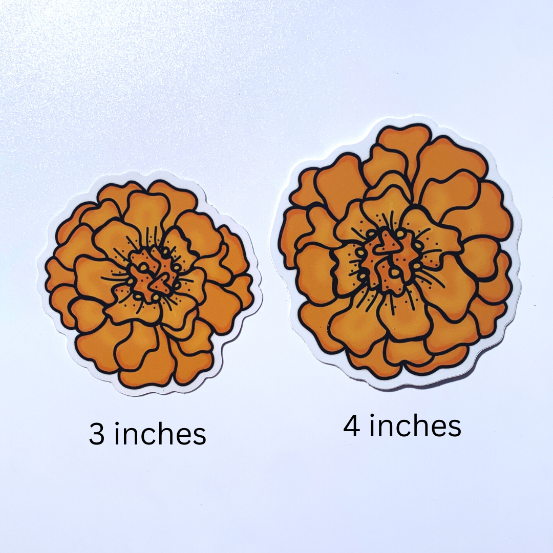 Mexican Marigold Glossy Sticker