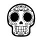 Calavera: Black & White Sugar Skull Sticker