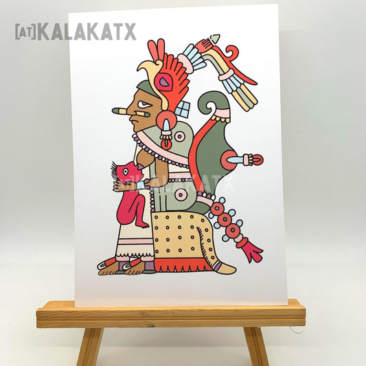 XOCHIQUETZAL: Art Prints, Perfect for a Collage Wall or a nice frame! Xochiquetzal is a Mexica deity- 5x7. and 8x11.5 | Aztec, Mexica art
