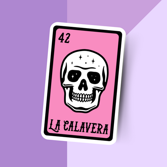 Calavera Loteria Card Sticker