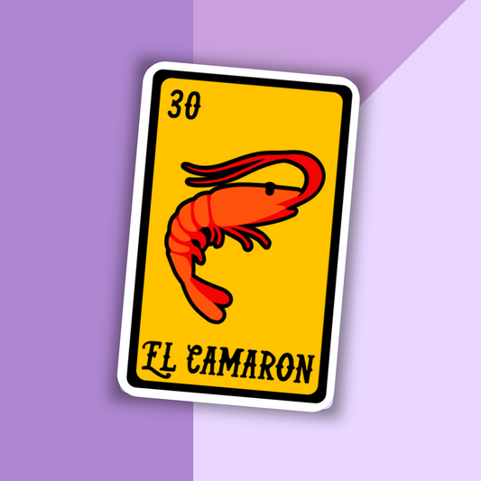 Camaron Loteria Card Sticker
