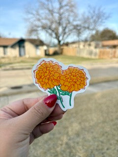 Two Marigolds | Vinyl Sticker