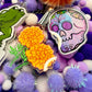 Purple Sugar Skull | Acrylic KEYCHAIN