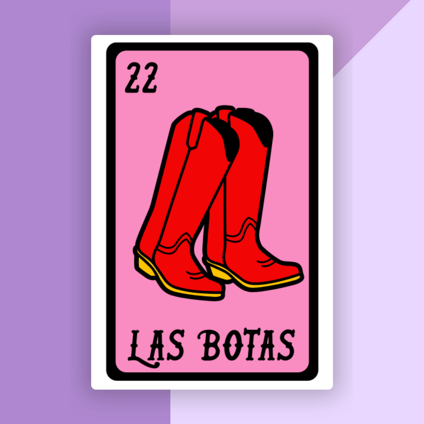 Las Botas Loteria Card | Vinyl Sticker