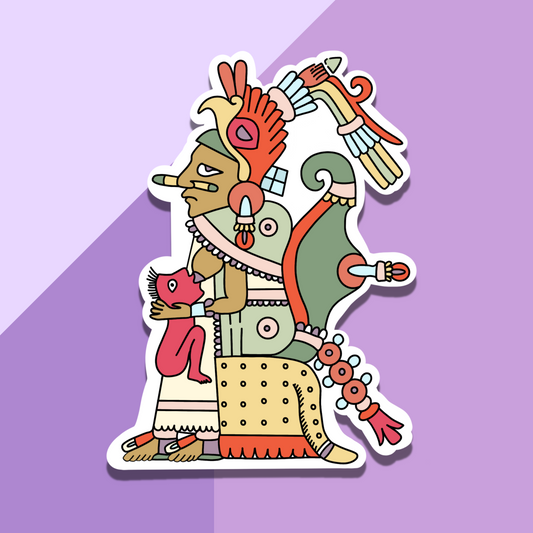 Xochiquetzal, Aztec Mother figure | Glossy Vinyl Sticker