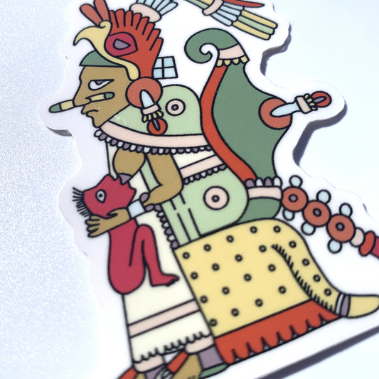 Xochiquetzal, Aztec Mother figure | Glossy Vinyl Sticker