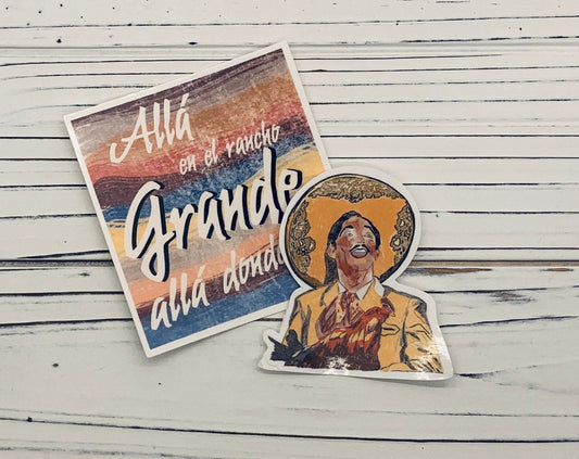 Allá En El Rancho Grande & Jorge Negrete Handmade Sticker Pack